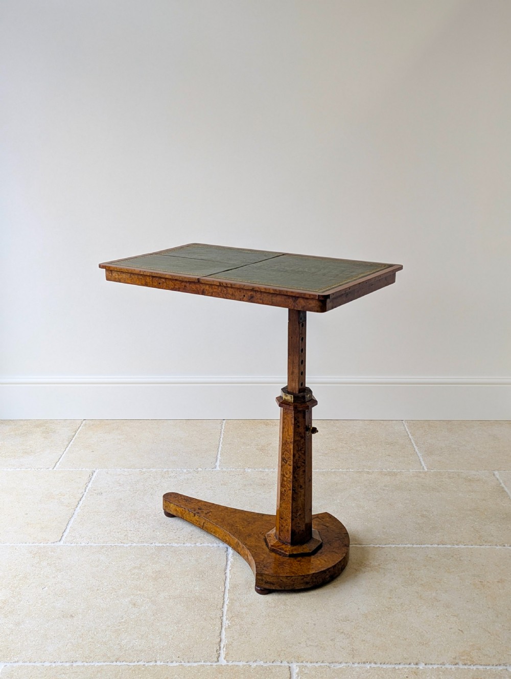 Antique George IV Burr Elm Adjustable Library Reading Table c.1830 View XII