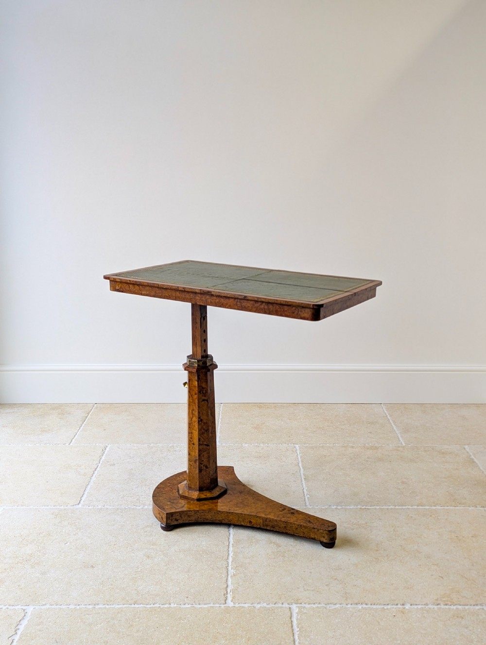 Antique George IV Burr Elm Adjustable Library Reading Table c.1830 View XV