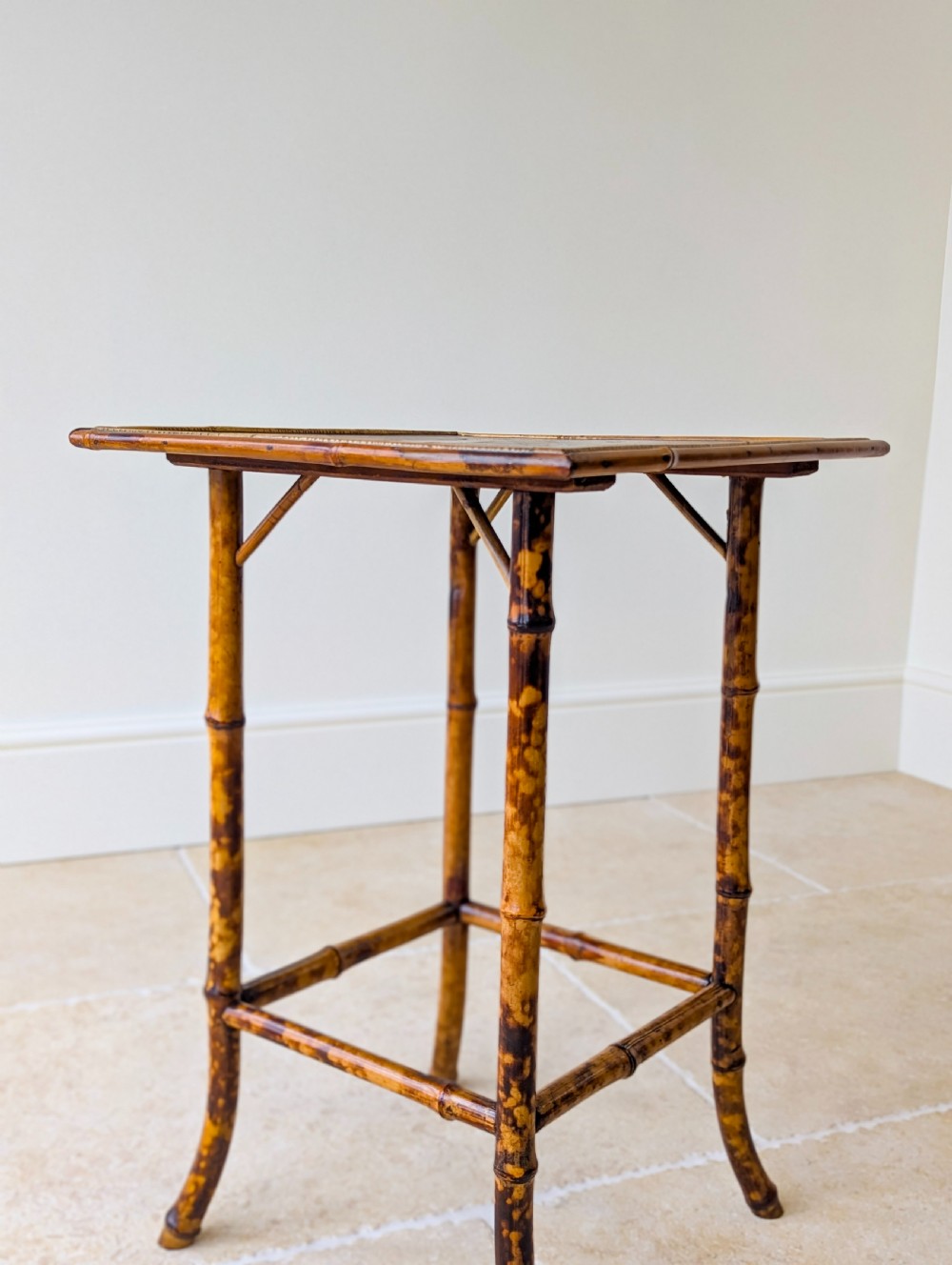 Antique Victorian Aesthetic Movement Inlaid Bamboo Occasional Table c.1880
 View XII