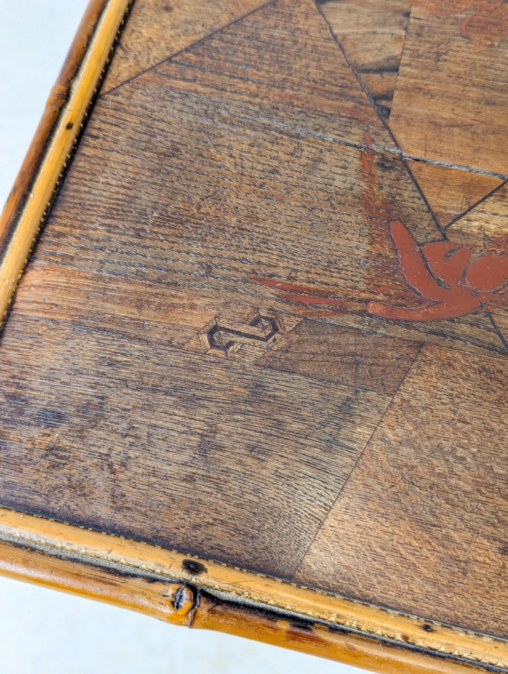 Antique Victorian Aesthetic Movement Inlaid Bamboo Occasional Table c.1880
 View XV