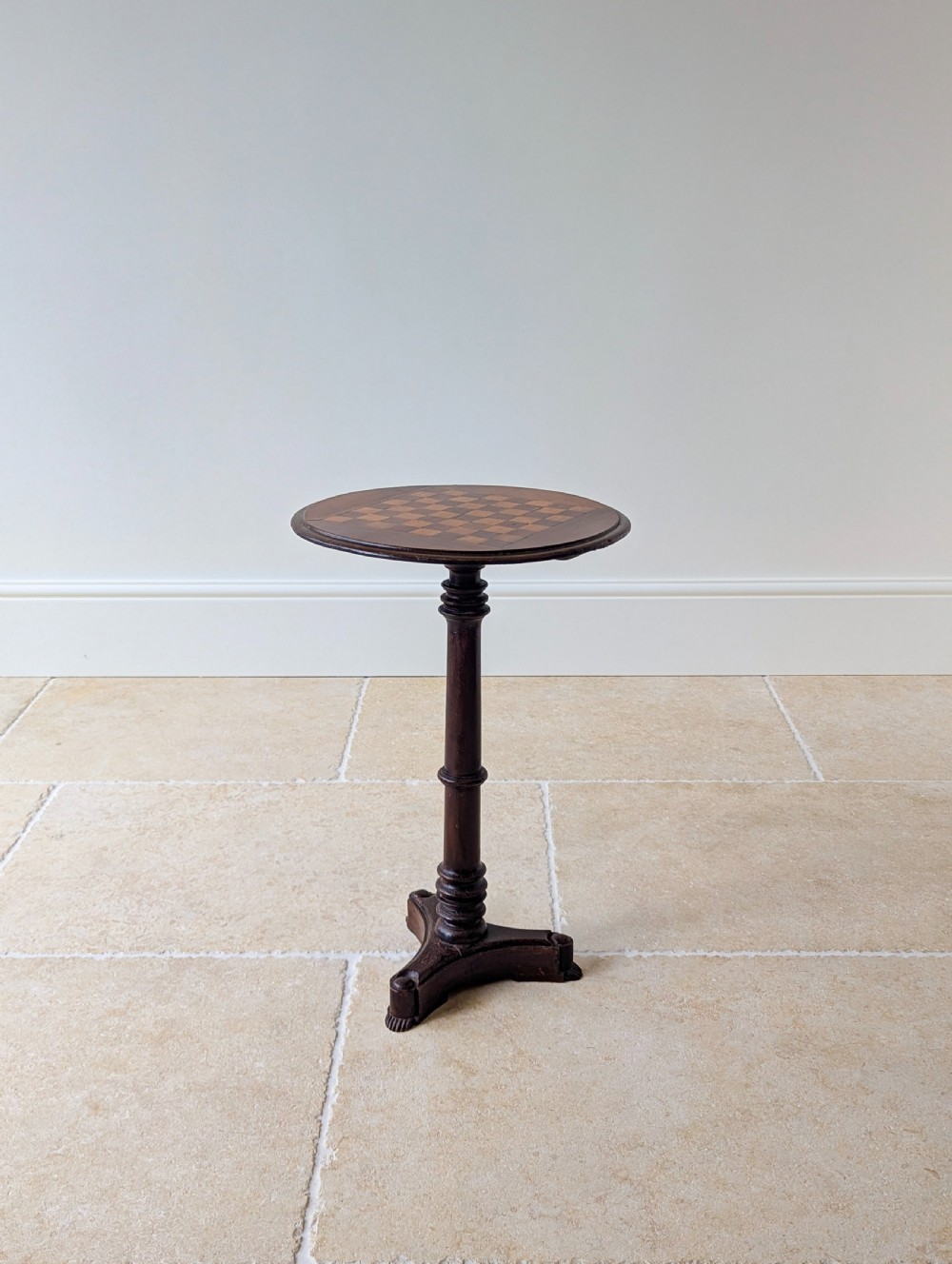 Antique Victorian Mahogany Games Table with Inlaid Chess Board c.1890 View IV