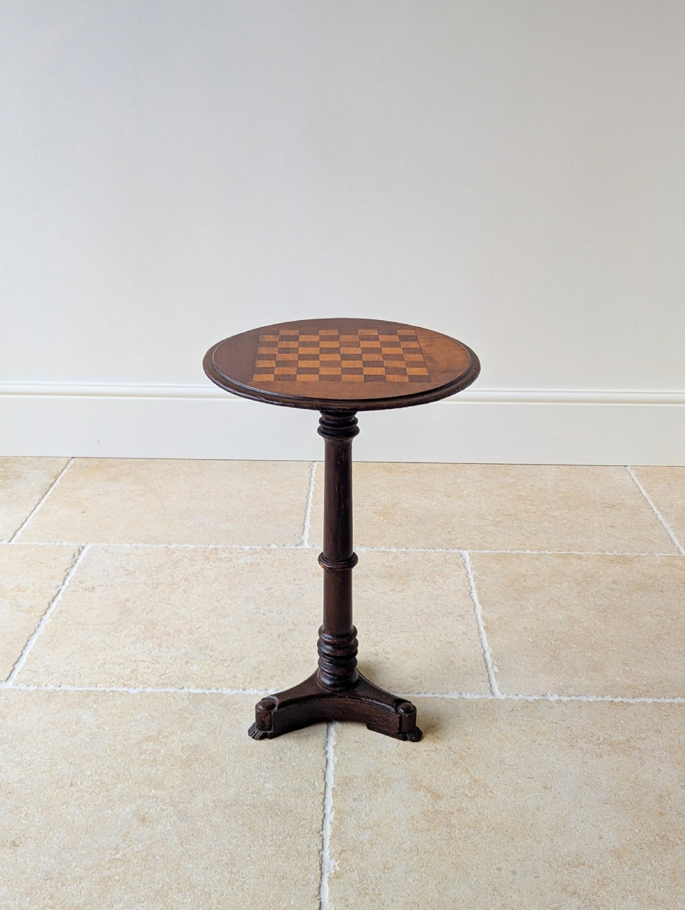 Antique Victorian Mahogany Games Table with Inlaid Chess Board c.1890 View XIII