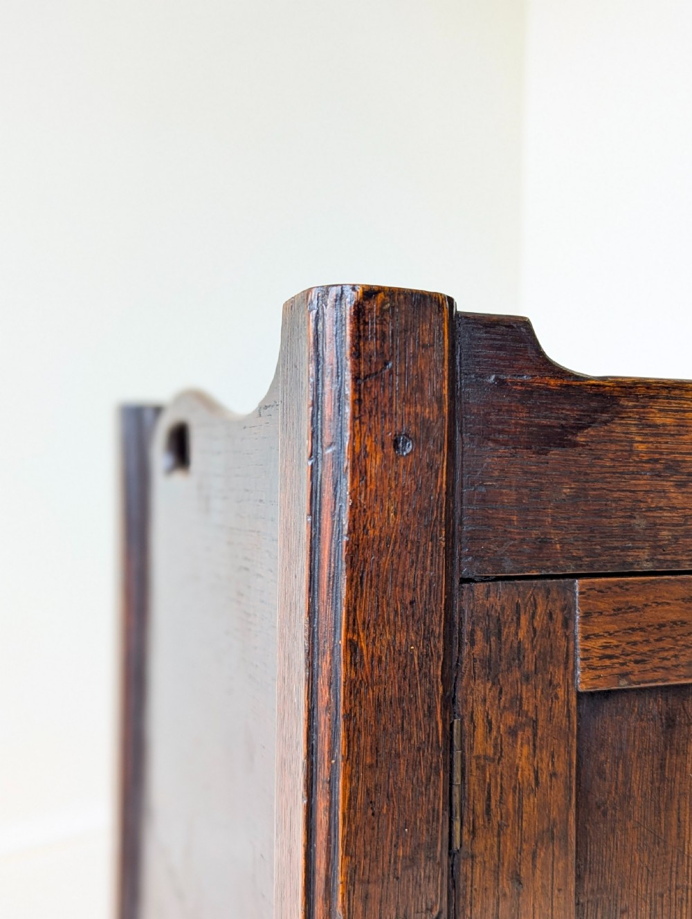 Antique Georgian Oak Bedside Cabinet c.1820 View III