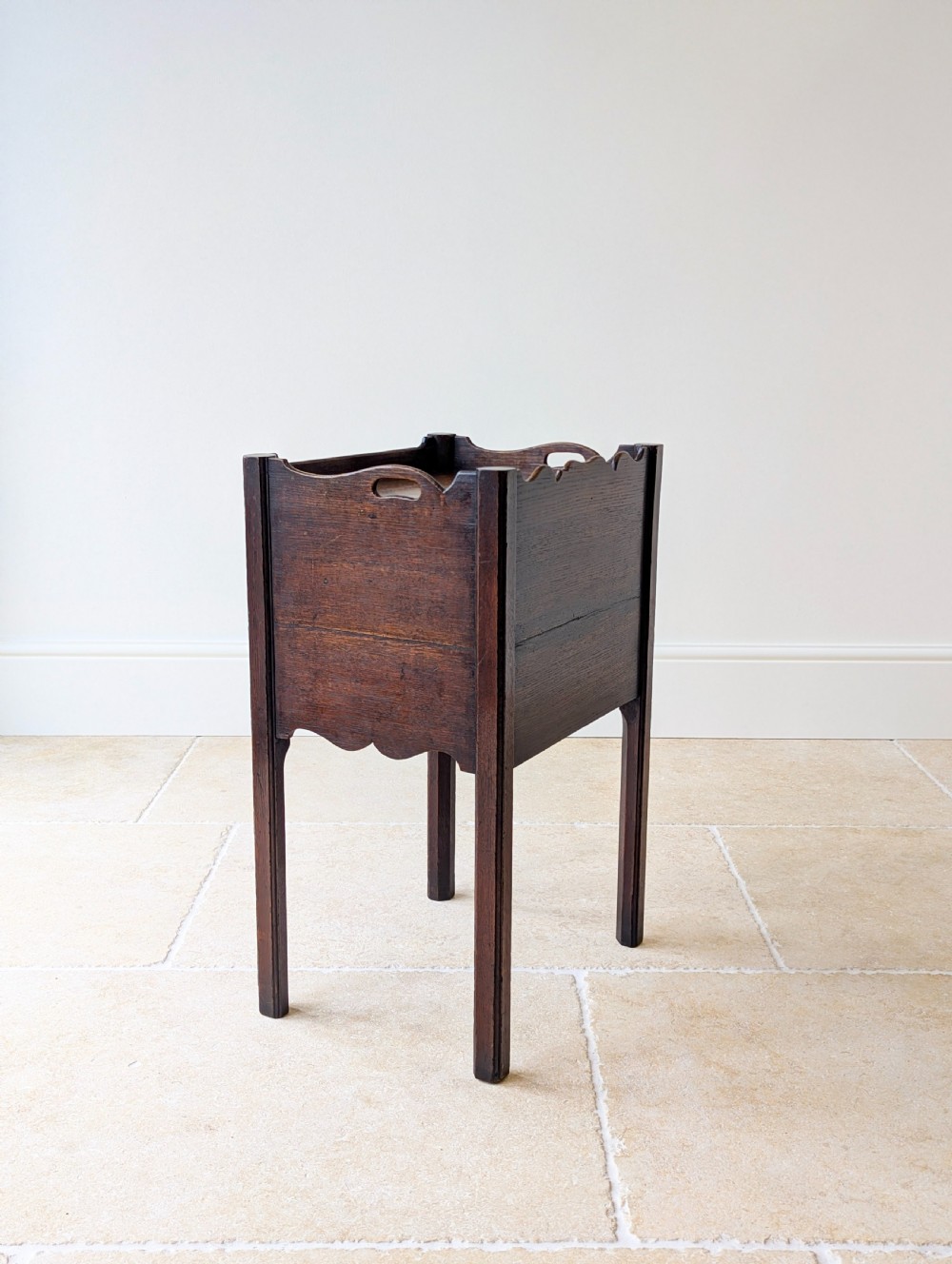 Antique Georgian Oak Bedside Cabinet c.1820 View XIV