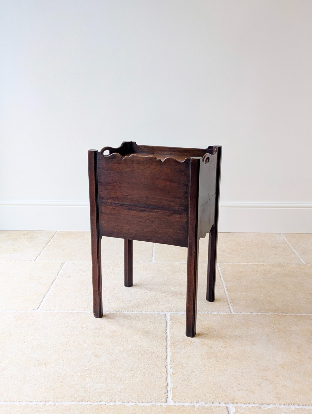 Antique Georgian Oak Bedside Cabinet c.1820 View XV