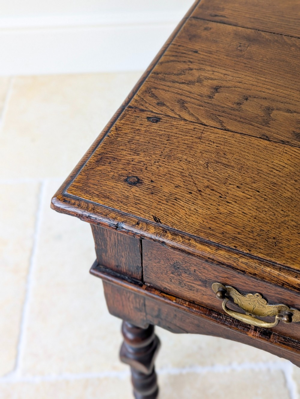 Antique Early 18th Century Oak Lowboy c.1710 View XII