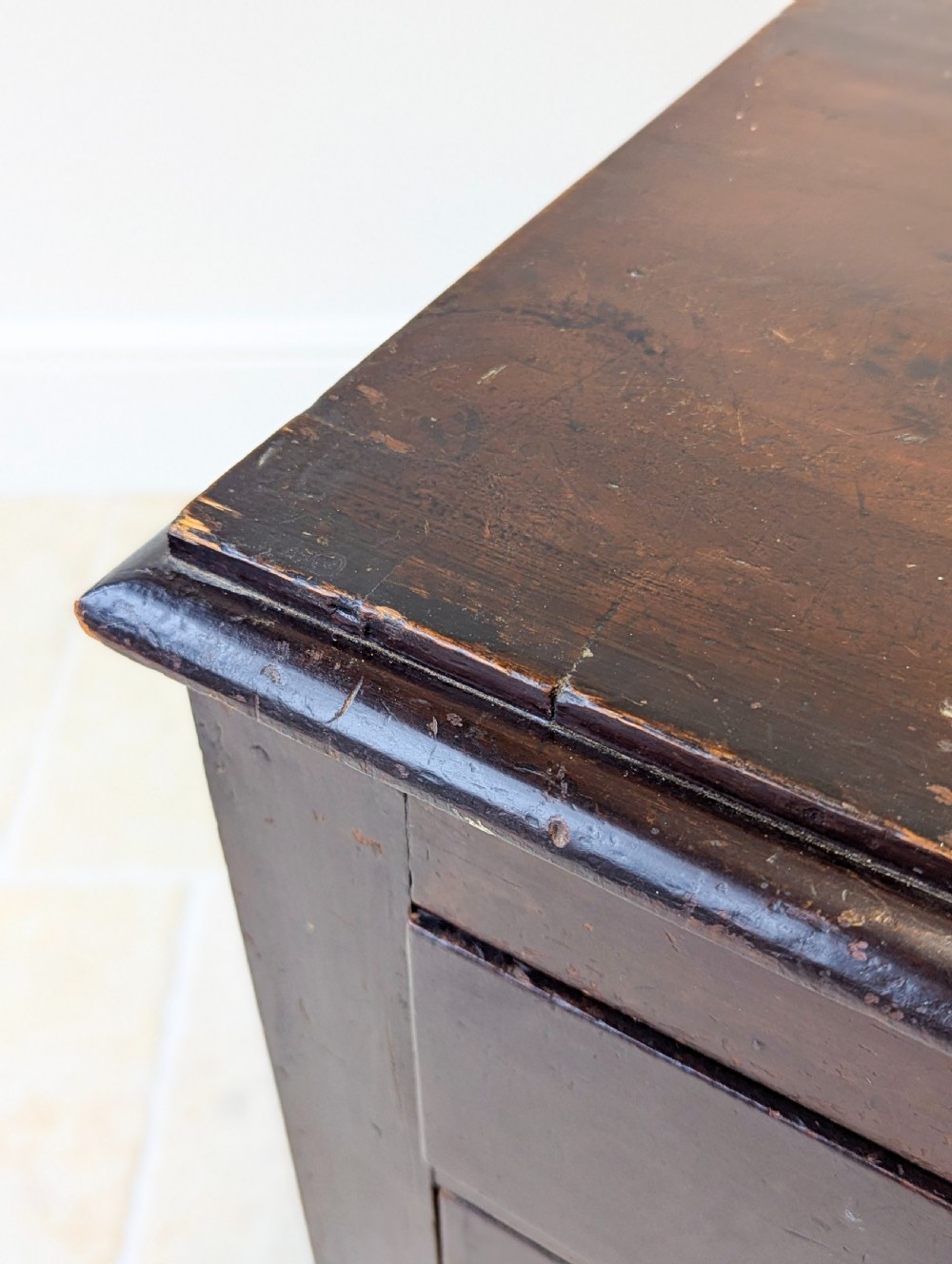 Antique Victorian Welsh Painted Pine Chest of Drawers c.1860 View VI