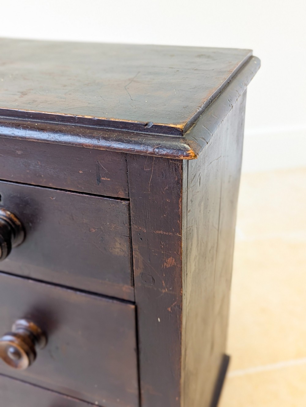 Antique Victorian Welsh Painted Pine Chest of Drawers c.1860 View VII