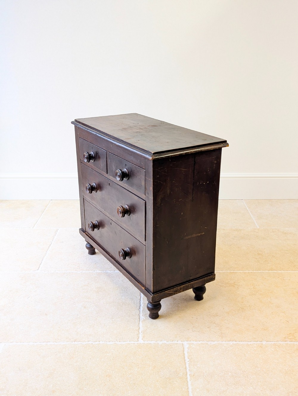 Antique Victorian Welsh Painted Pine Chest of Drawers c.1860 View XI