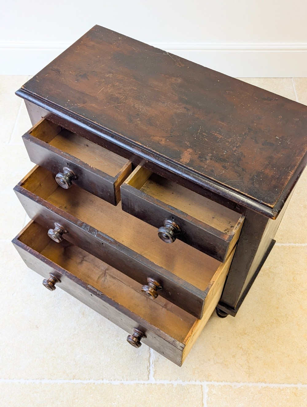 Antique Victorian Welsh Painted Pine Chest of Drawers c.1860 View XII