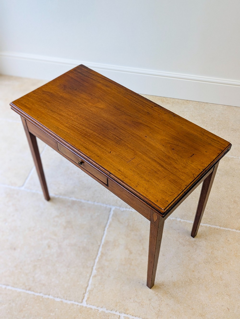 Antique Late Georgian Mahogany Tea Table c.1800 View IV
