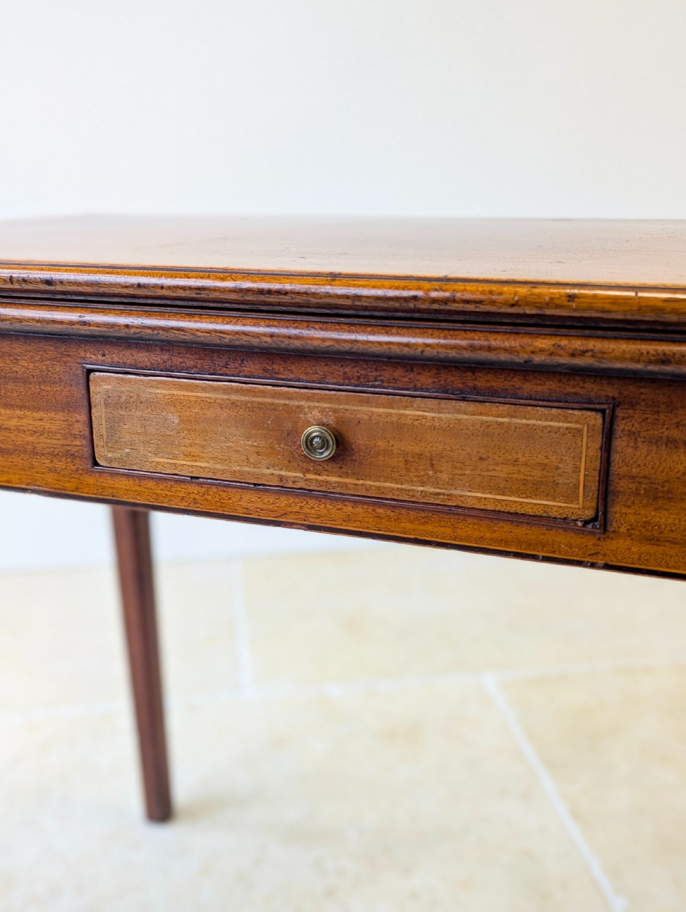 Antique Late Georgian Mahogany Tea Table c.1800 View XV