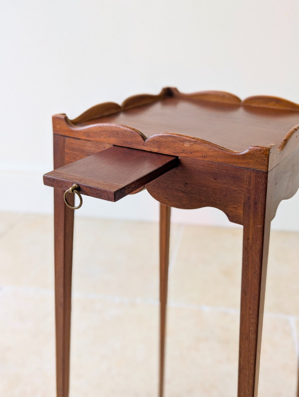 Antique Edwardian Mahogany Urn Stand with Slide c.1905 View II