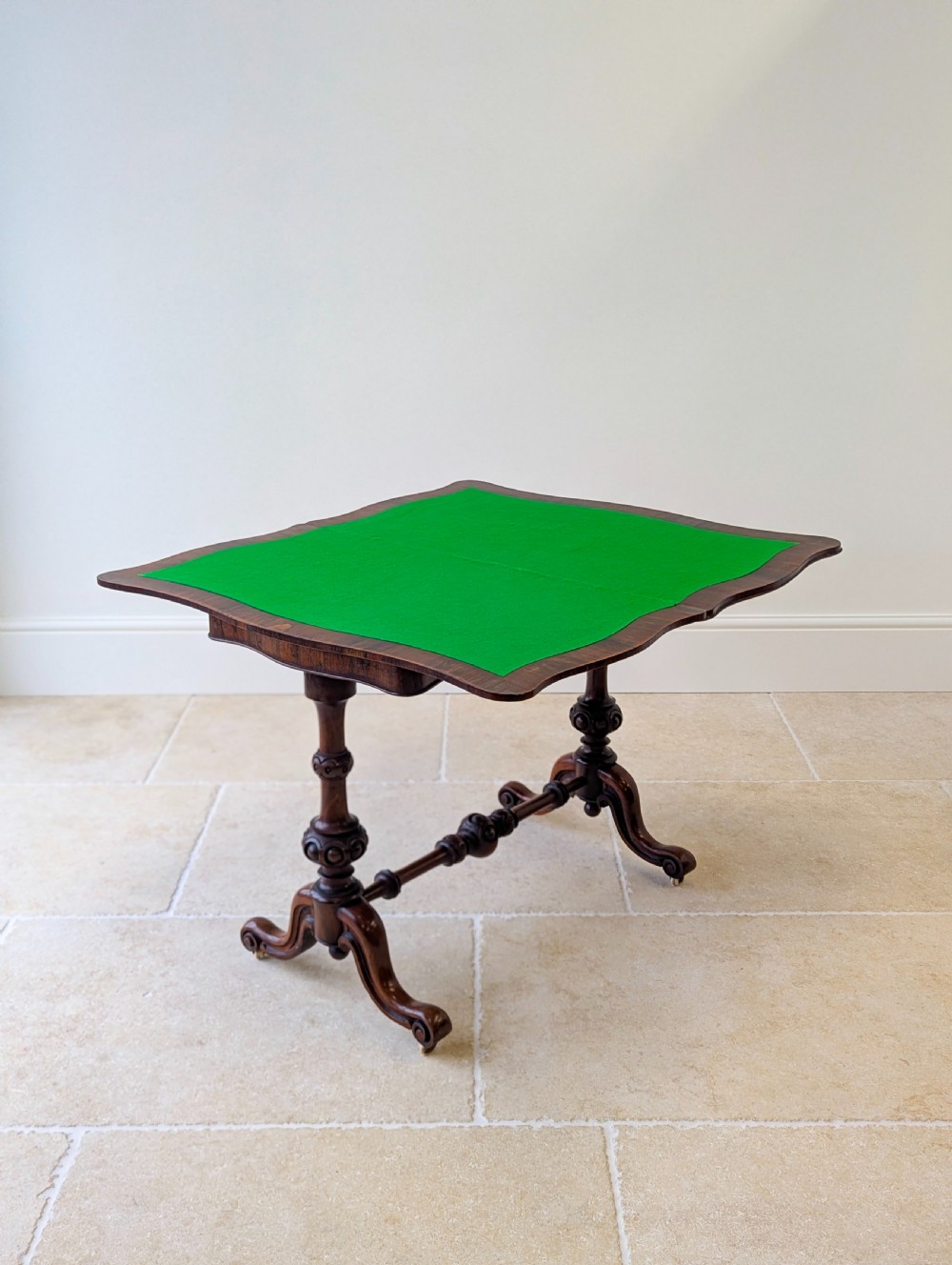 Antique Victorian Rosewood Card Table c.1860 View II