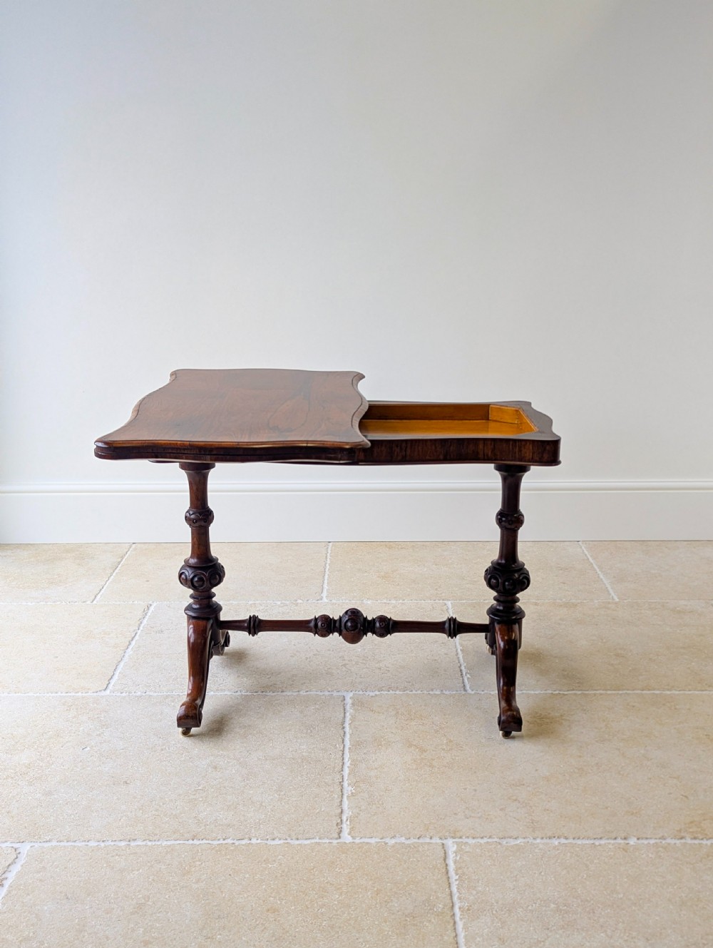 Antique Victorian Rosewood Card Table c.1860 View V