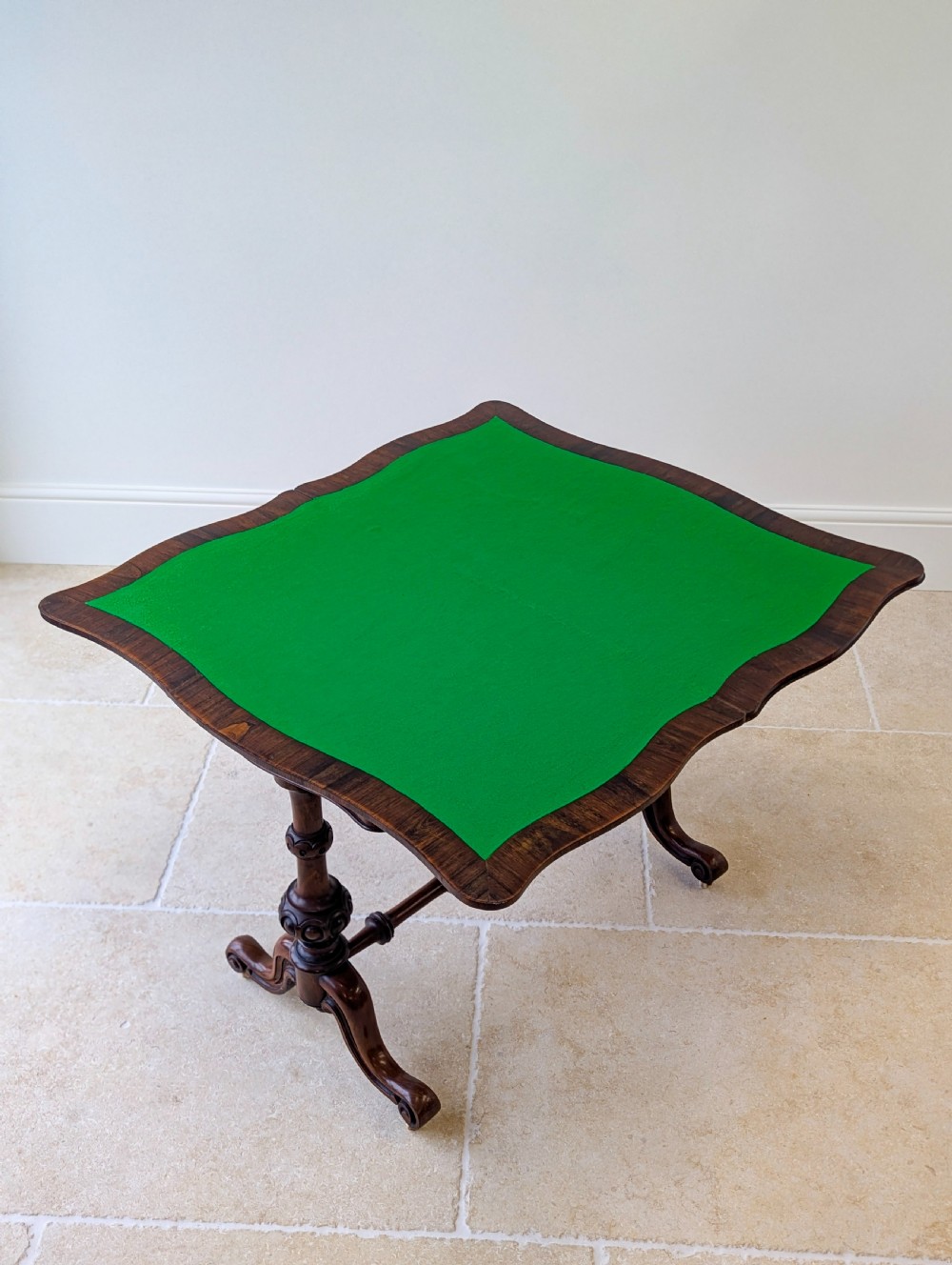 Antique Victorian Rosewood Card Table c.1860 View IX