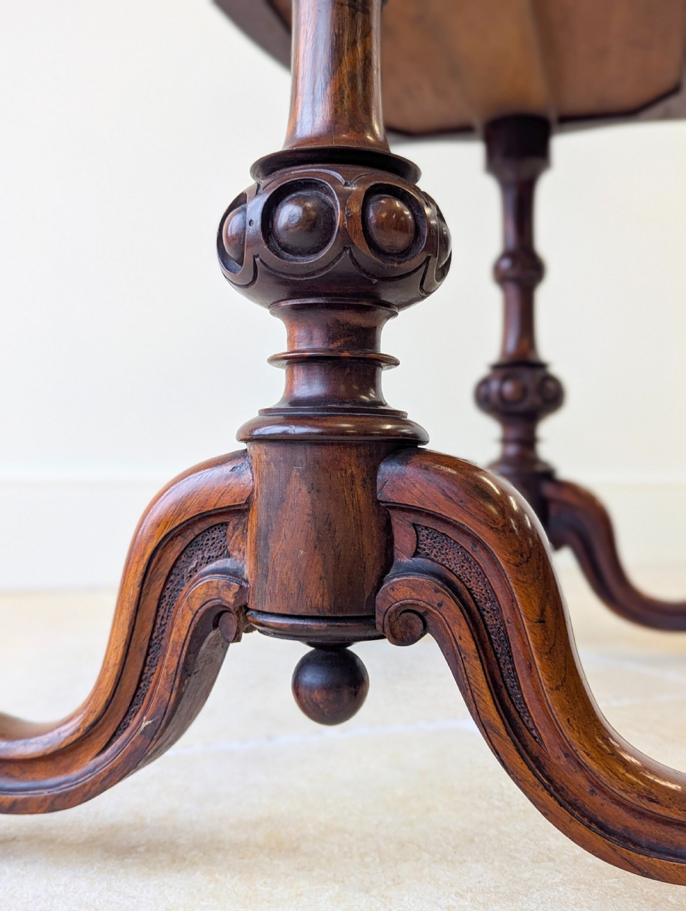 Antique Victorian Rosewood Card Table c.1860 View X