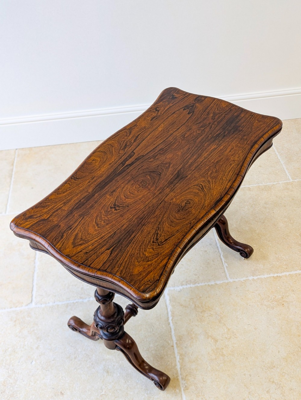 Antique Victorian Rosewood Card Table c.1860 View XI