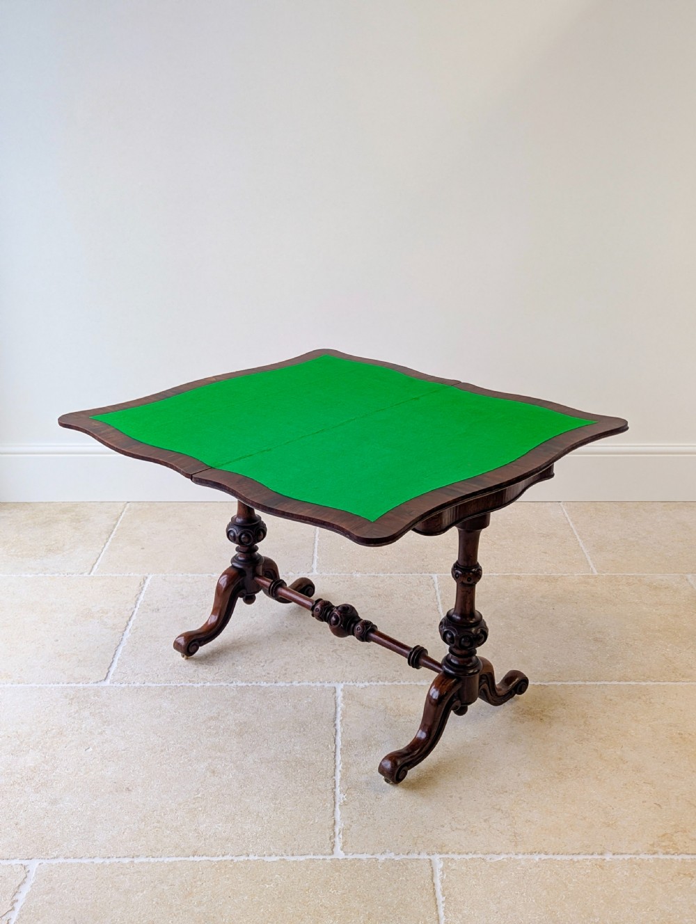Antique Victorian Rosewood Card Table c.1860 View XIII