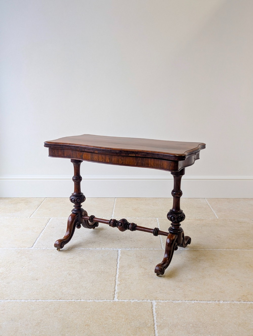 Antique Victorian Rosewood Card Table c.1860 View XIV
