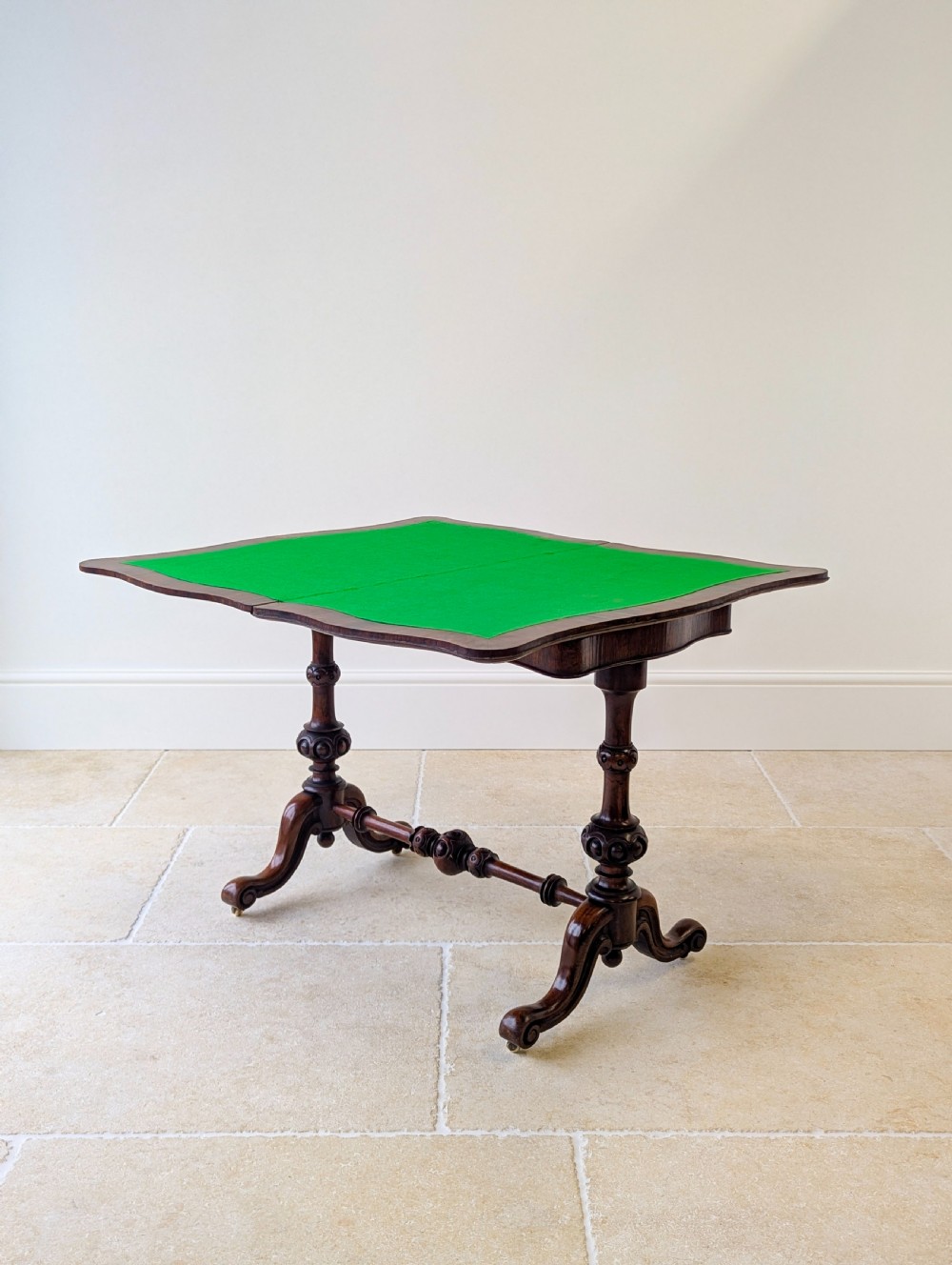 Antique Victorian Rosewood Card Table c.1860 View XVI