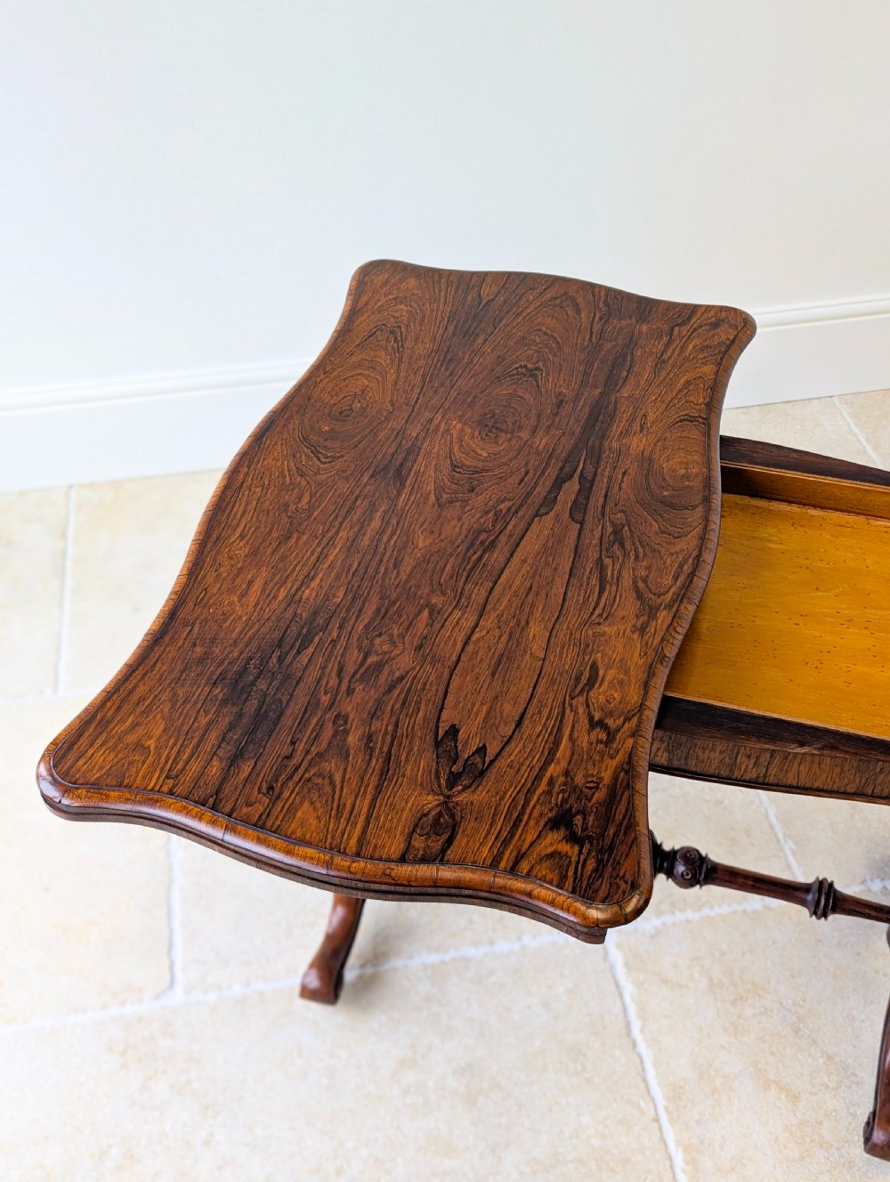 Antique Victorian Rosewood Card Table c.1860 View XVIII