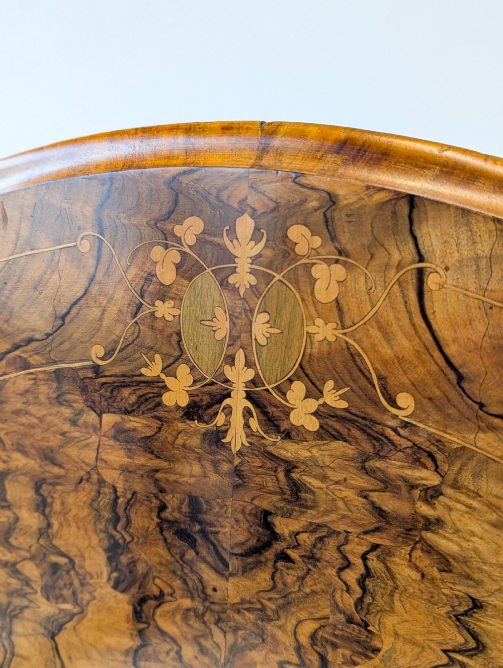 Antique Victorian Burr Walnut Tilt-Top Centre Table c.1860 View VII
