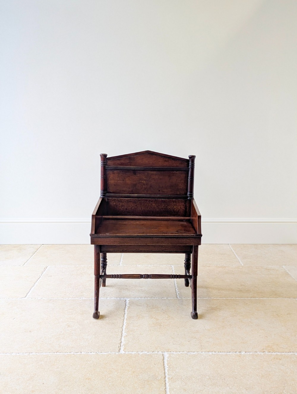Antique Victorian Mahogany Hall Chair c.1890 View II