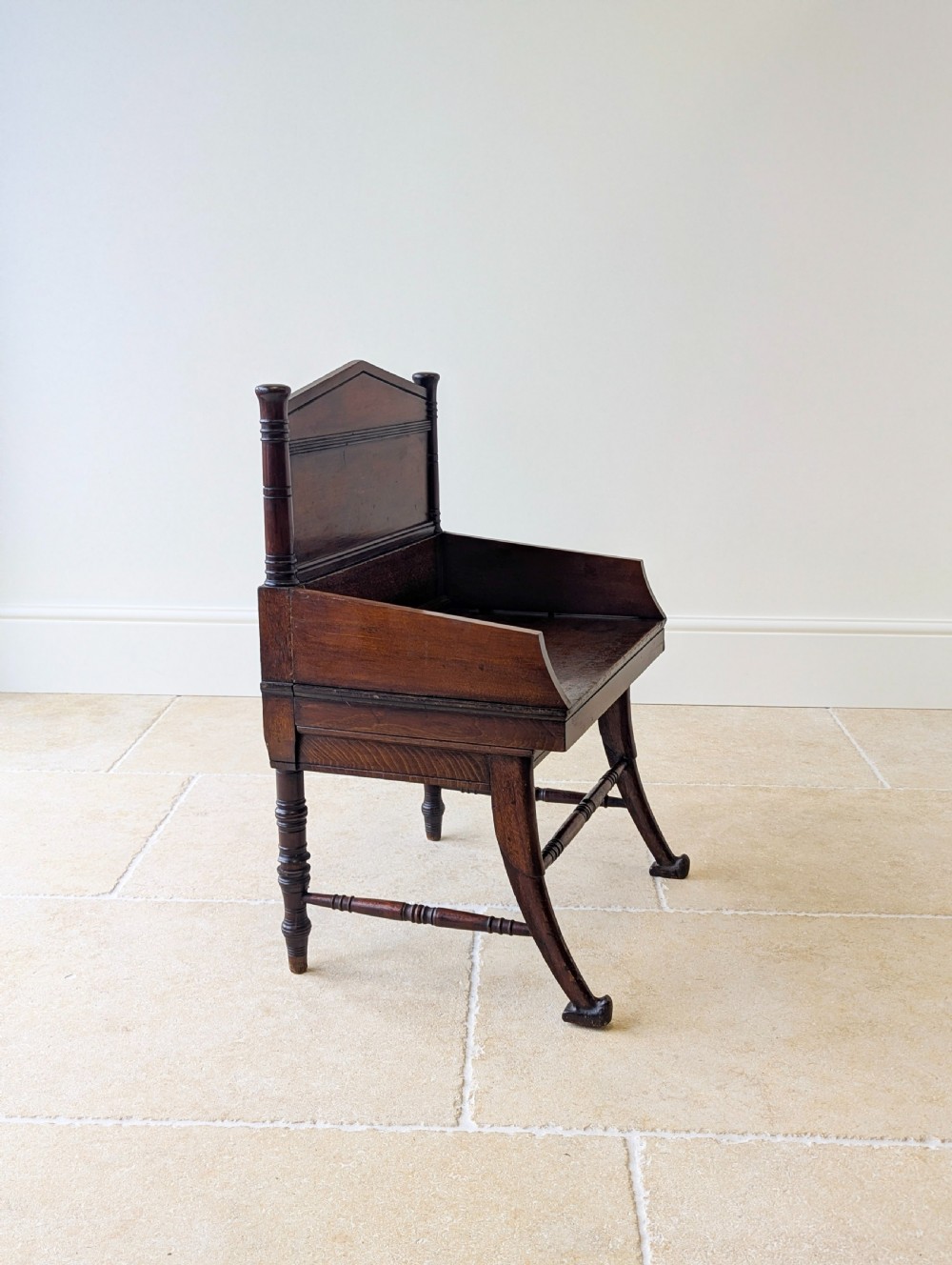 Antique Victorian Mahogany Hall Chair c.1890 View III