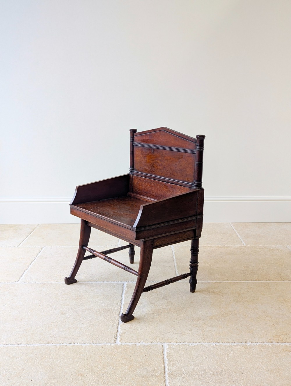 Antique Victorian Mahogany Hall Chair c.1890 View IV