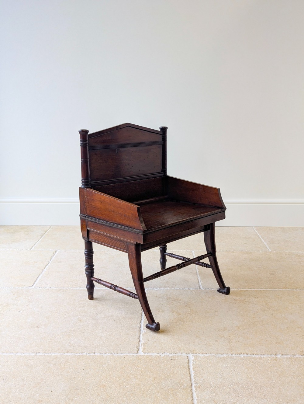 Antique Victorian Mahogany Hall Chair c.1890 View VIII