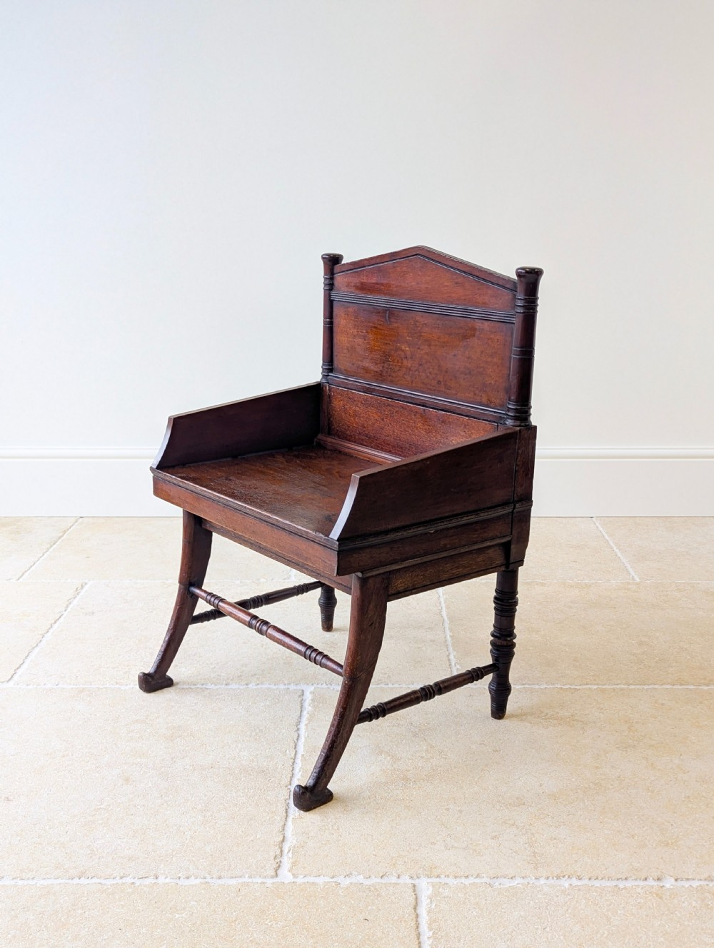 Antique Victorian Mahogany Hall Chair c.1890 View IX
