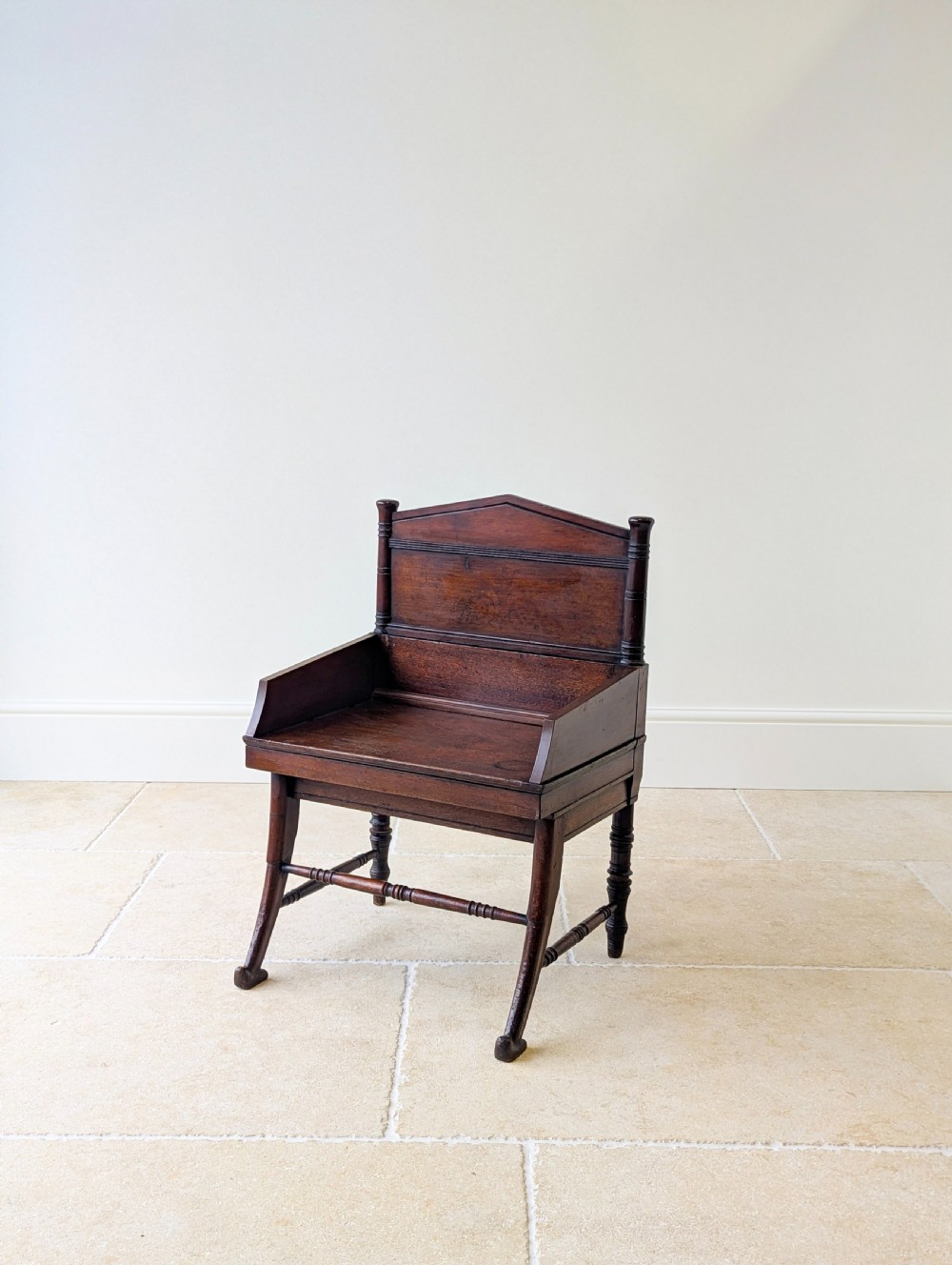 Antique Victorian Mahogany Hall Chair c.1890 View XII