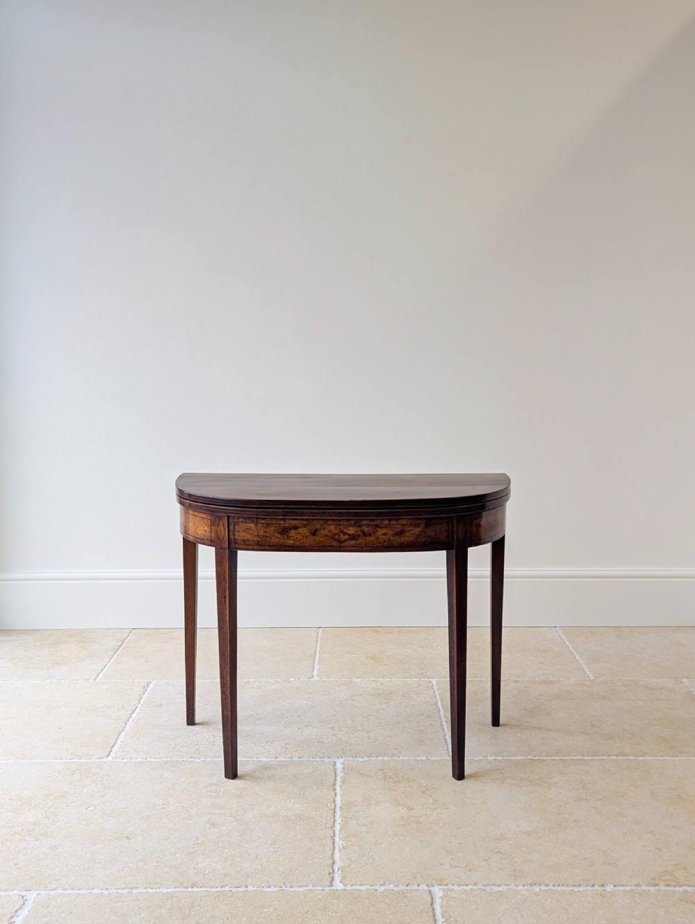 Antique Georgian Plum Pudding Mahogany Fold-Over Tea Table c.1790 View IV