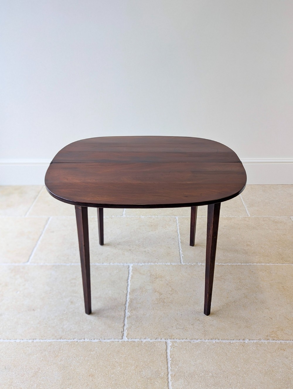 Antique Georgian Plum Pudding Mahogany Fold-Over Tea Table c.1790 View VI