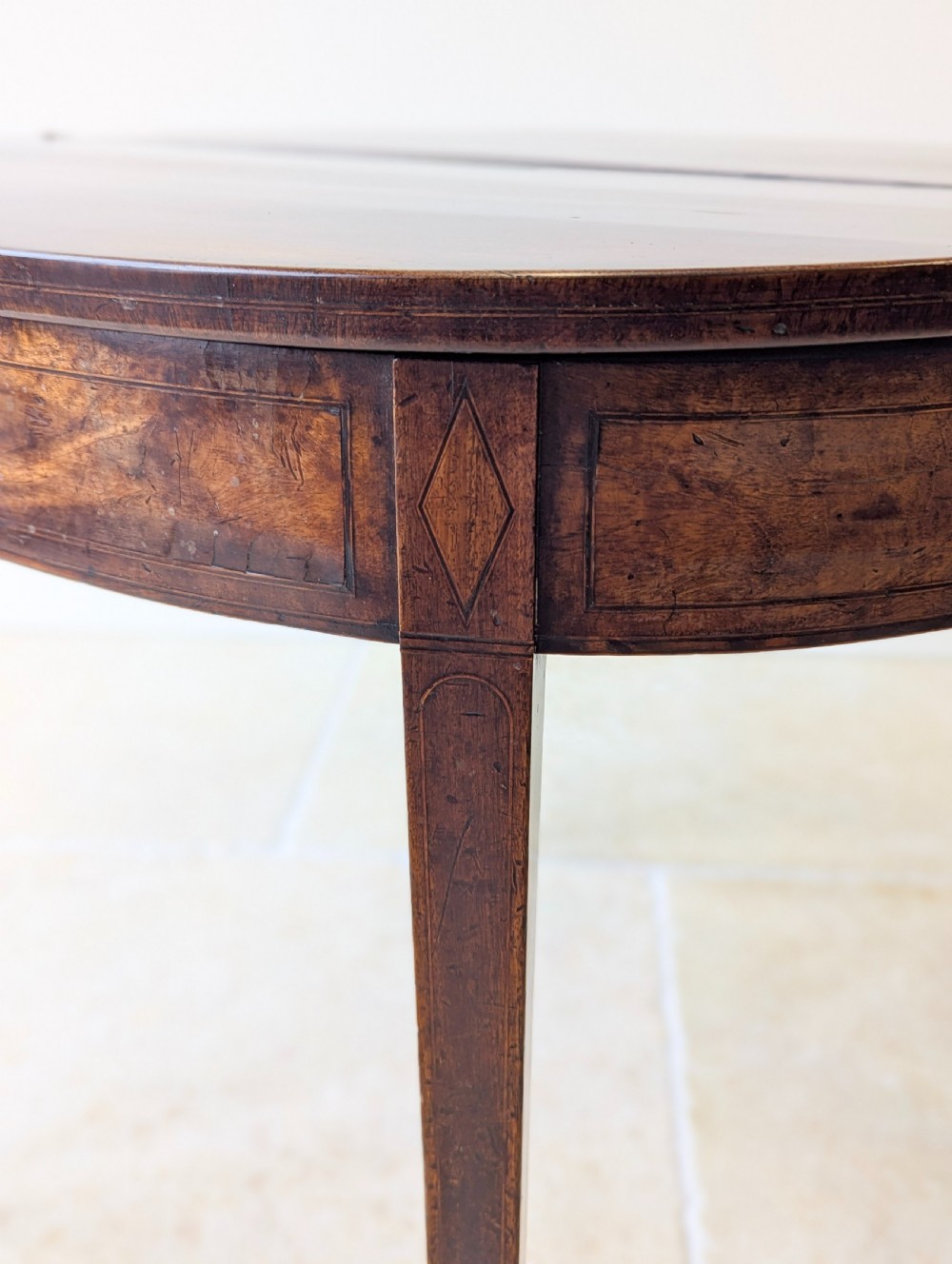 Antique Georgian Plum Pudding Mahogany Fold-Over Tea Table c.1790 View XII