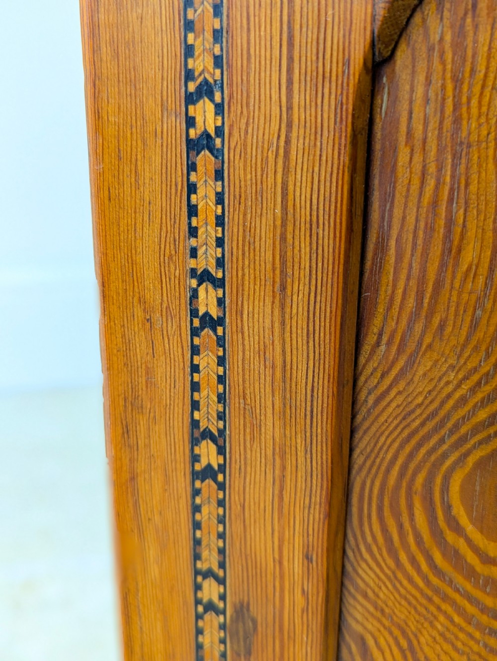 Antique Victorian Aesthetic Movement Pitch Pine Bedside Cabinet c.1890 View VII