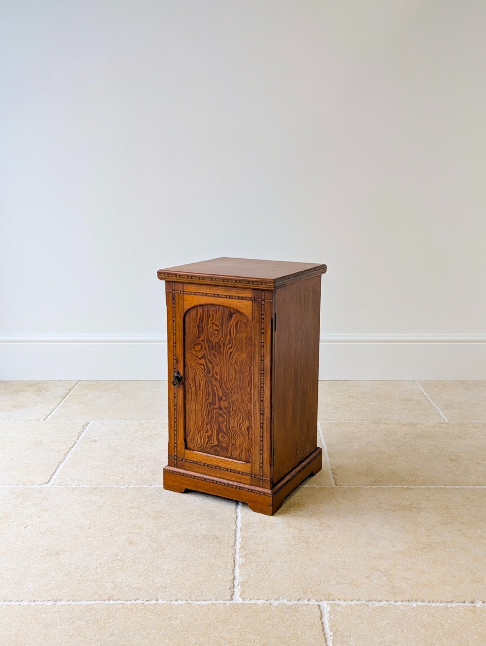 Antique Victorian Aesthetic Movement Pitch Pine Bedside Cabinet c.1890 View XVI