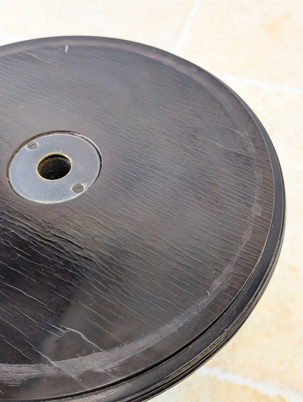 Antique Victorian Ebonised Aesthetic Movement Adjustable Piano Stool c.1880 View XII