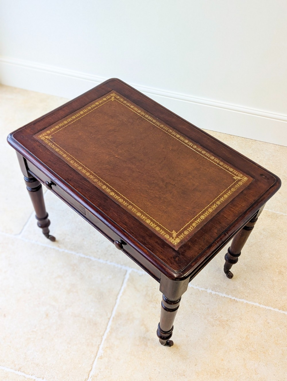 Antique Victorian Mahogany Writing Table c.1870 View III