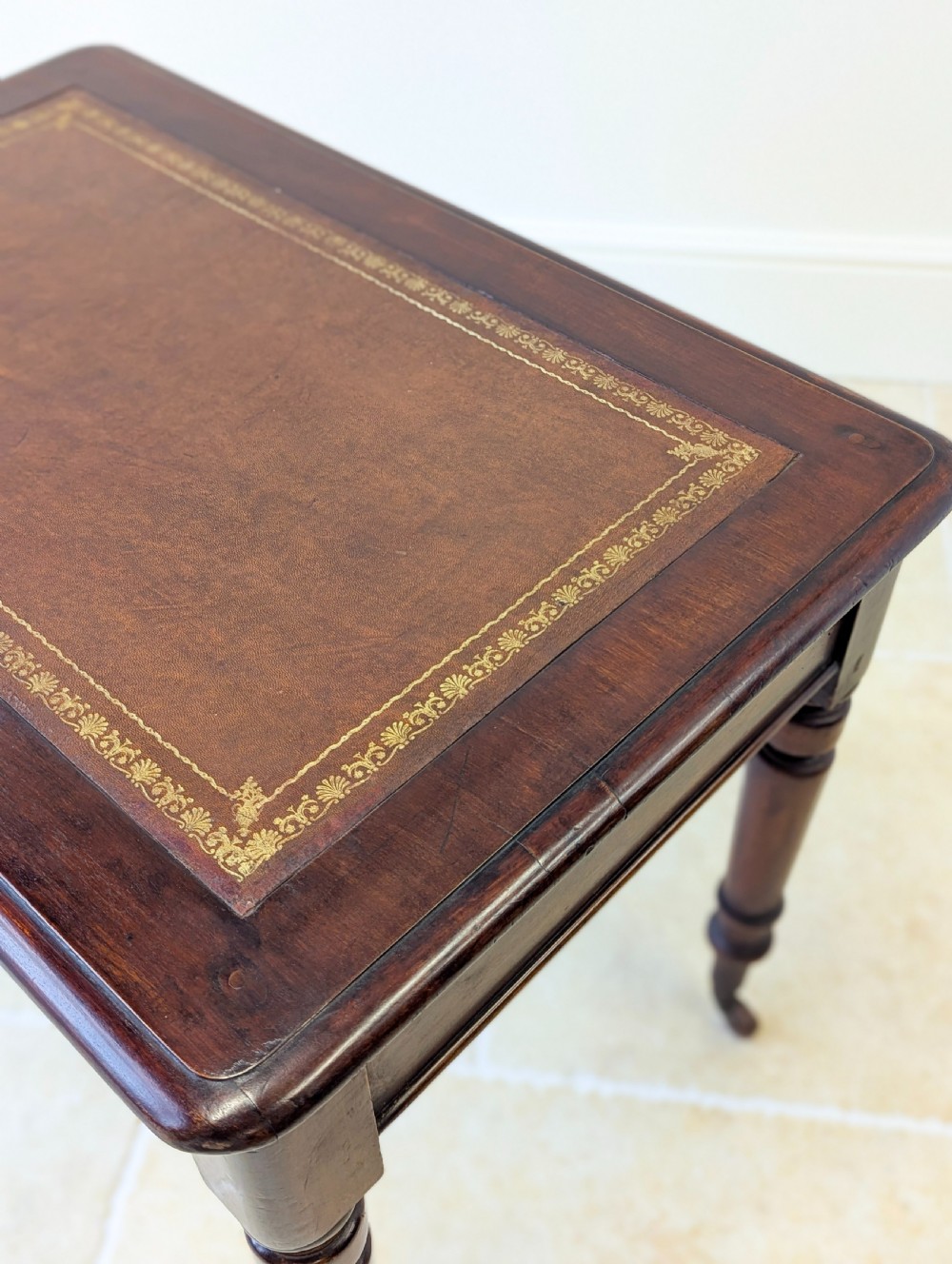 Antique Victorian Mahogany Writing Table c.1870 View VI