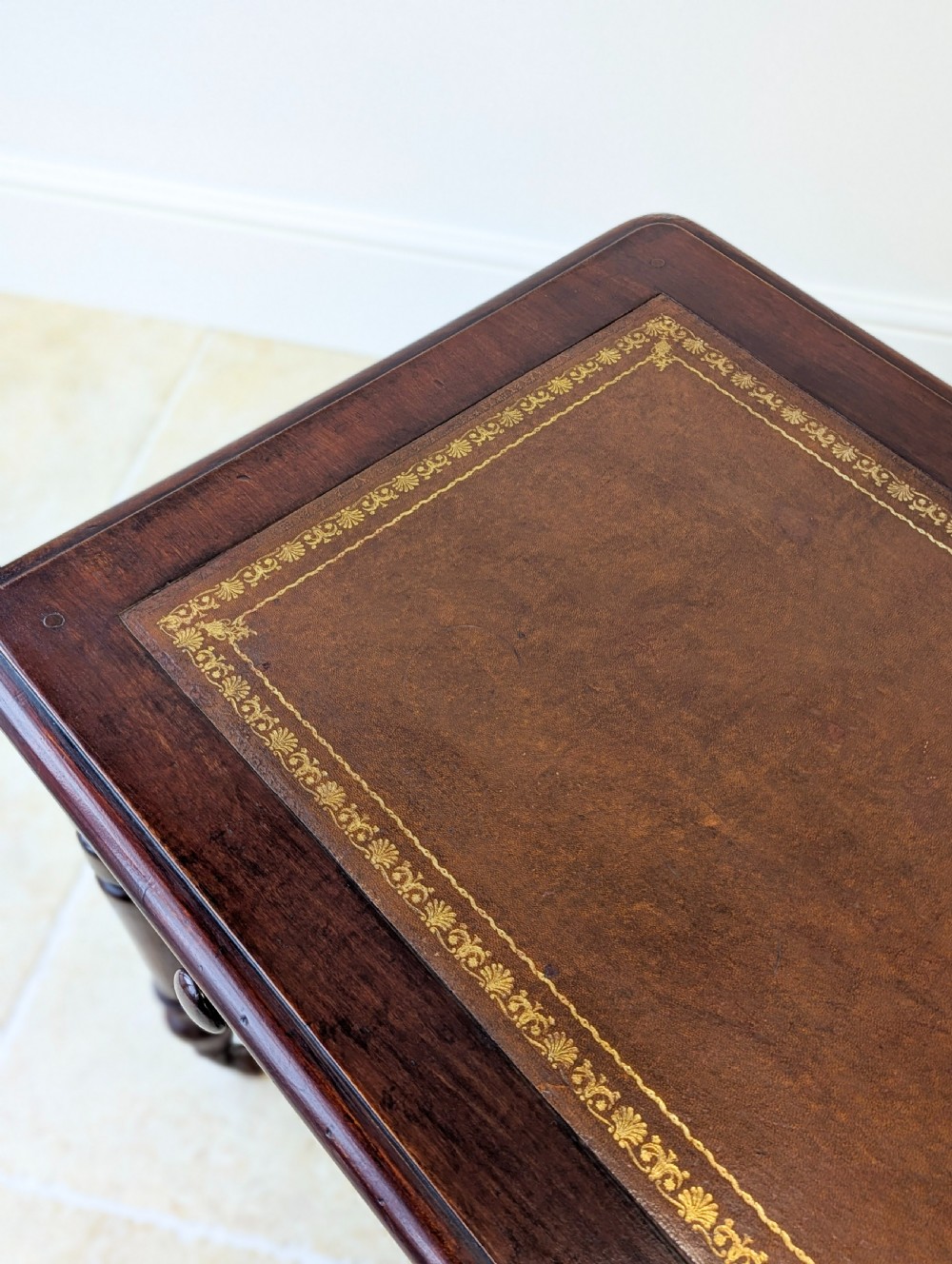 Antique Victorian Mahogany Writing Table c.1870 View VII