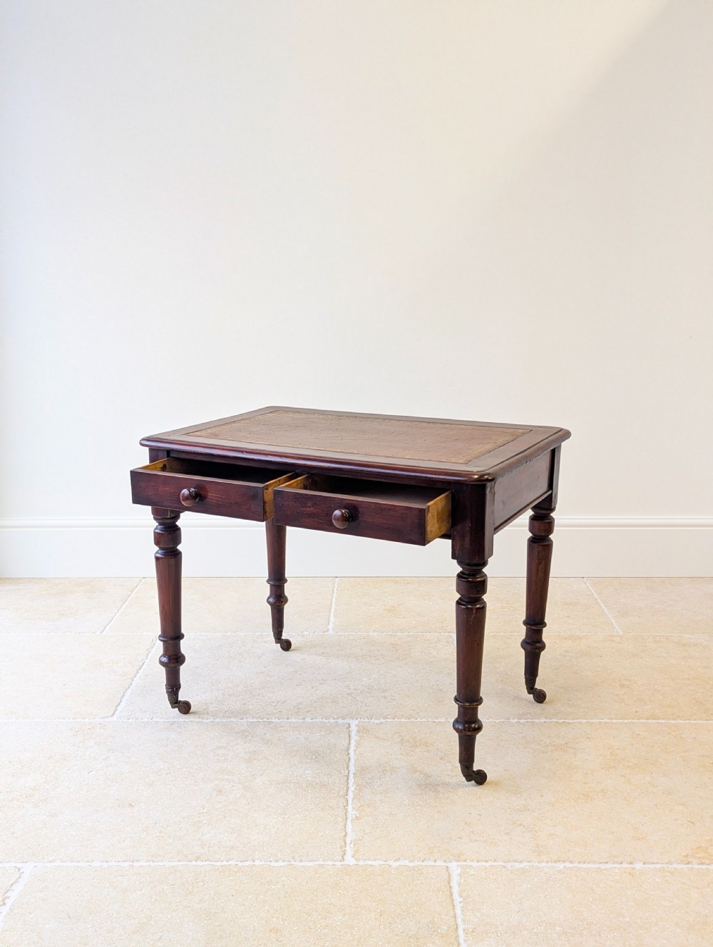 Antique Victorian Mahogany Writing Table c.1870 View XI