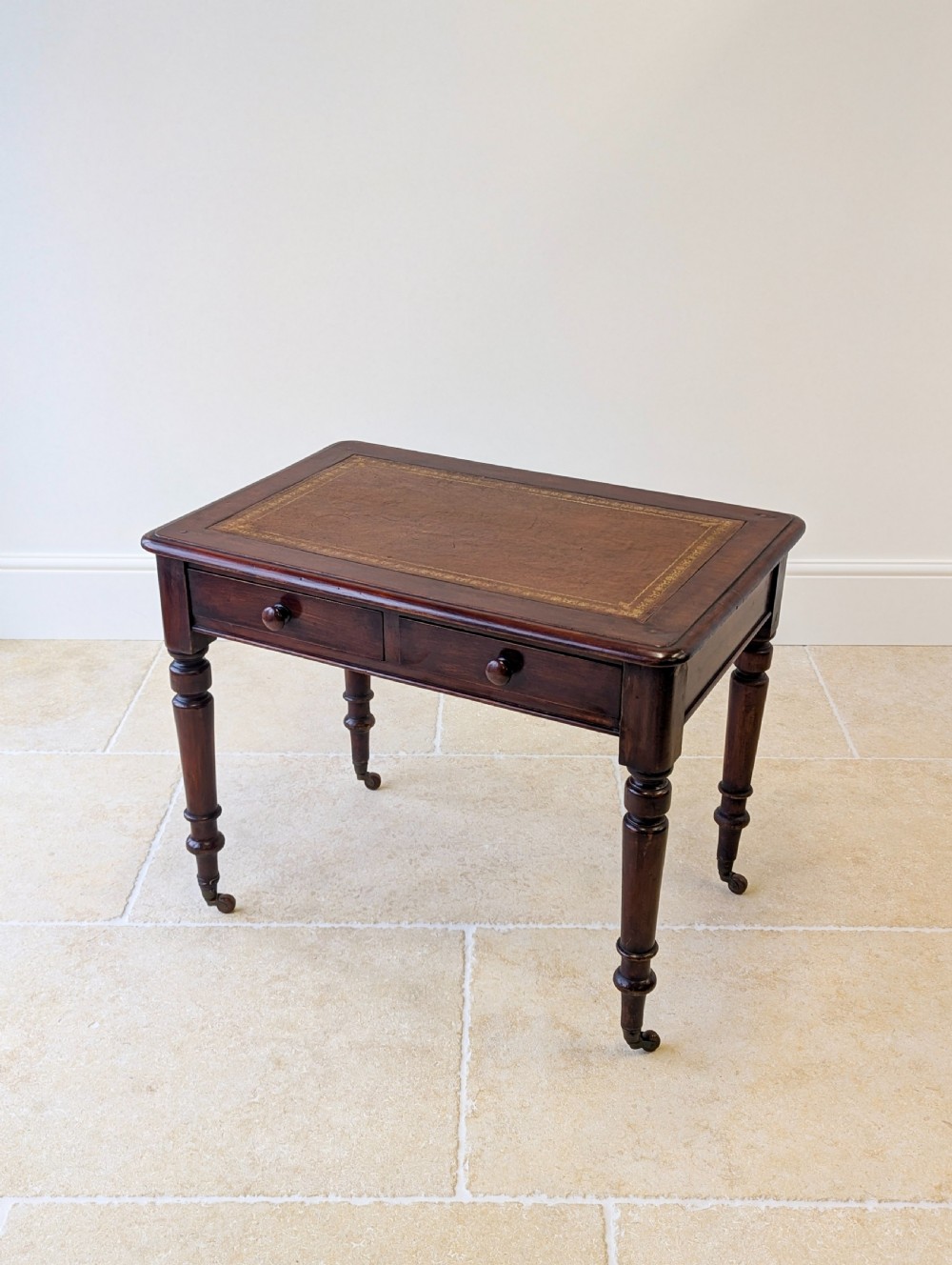 Antique Victorian Mahogany Writing Table c.1870 View XII