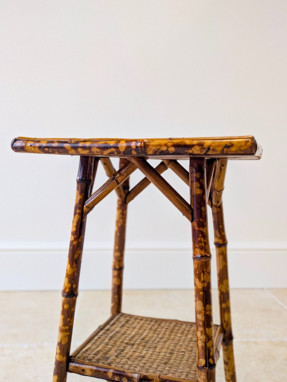 Antique Victorian Bamboo Occasional Table c.1890 View II