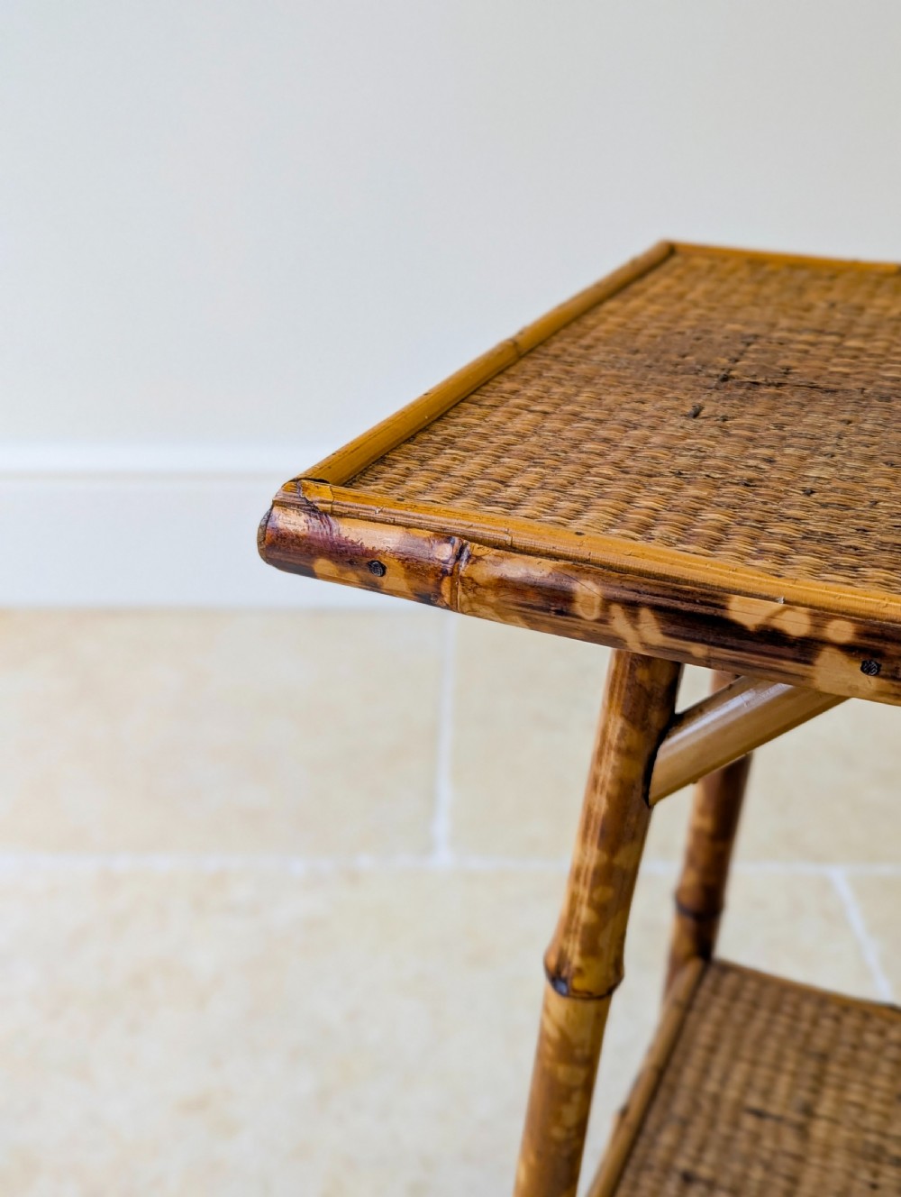 Antique Victorian Bamboo Occasional Table c.1890 View IX