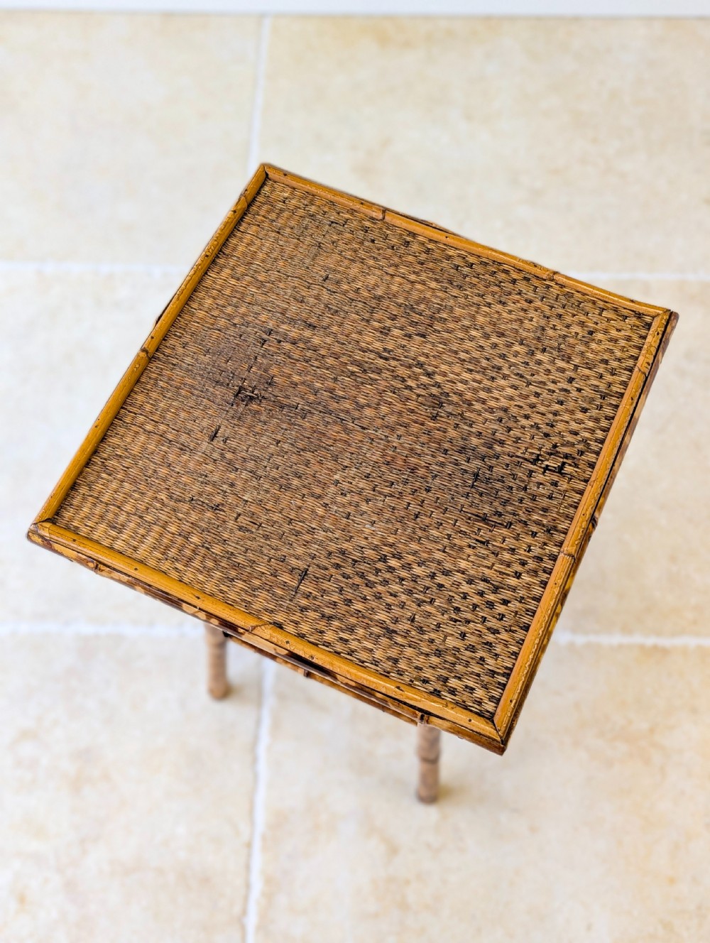 Antique Victorian Bamboo Occasional Table c.1890 View XII