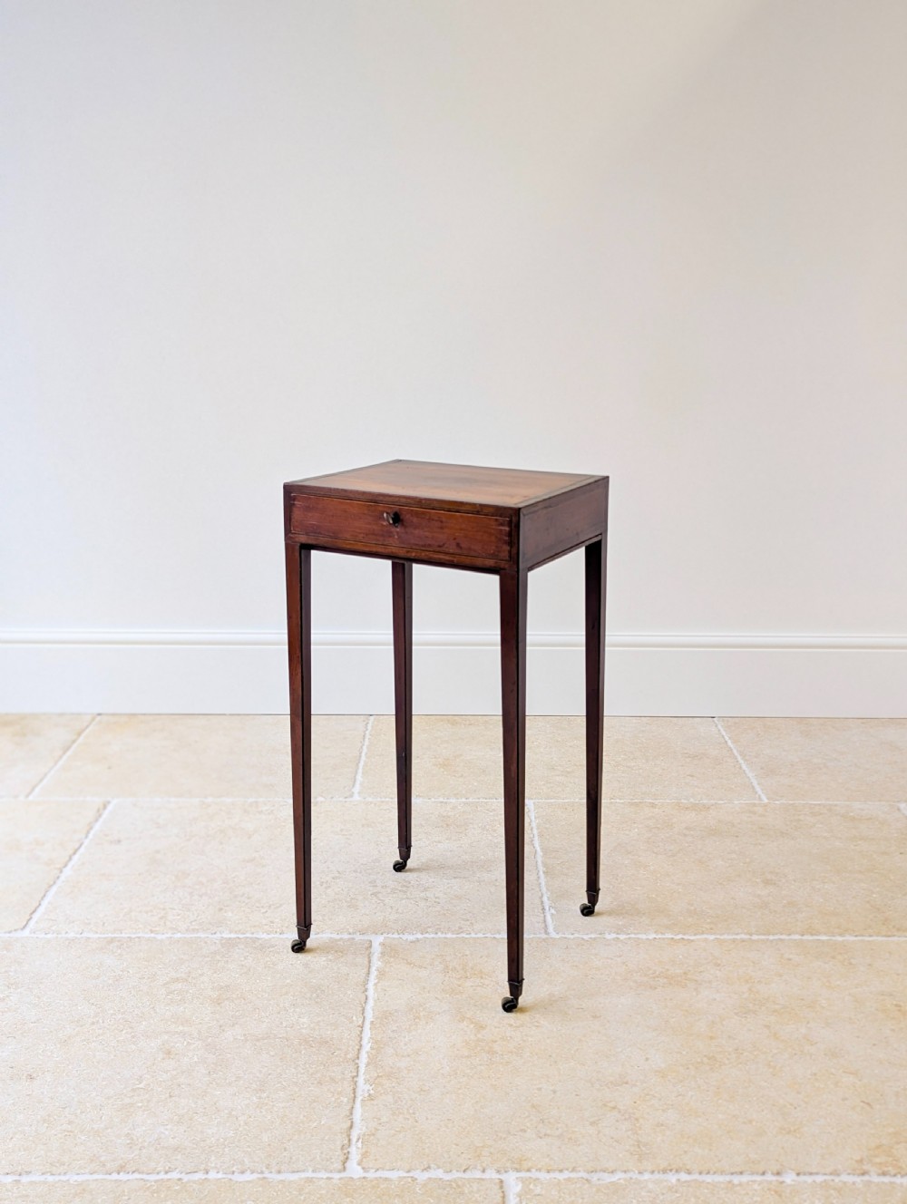 Antique Scottish Regency Satin Birch Table with Lateral Slide c.1810