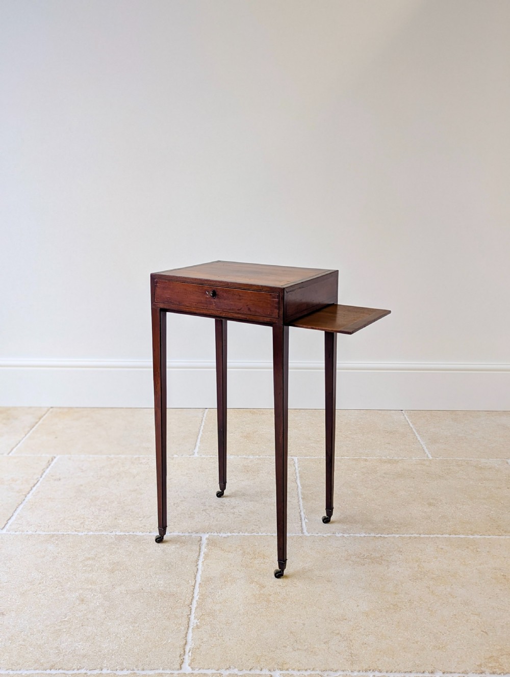 Antique Scottish Regency Satin Birch Table with Lateral Slide c.1810 View II