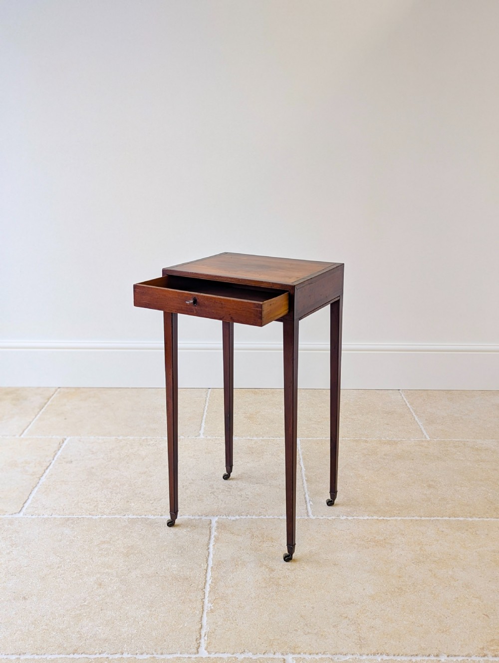 Antique Scottish Regency Satin Birch Table with Lateral Slide c.1810 View III